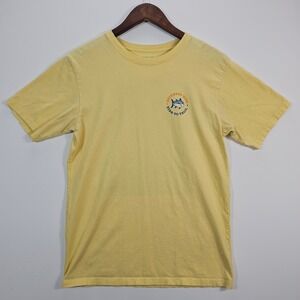Southern Tide Mens Small Yellow Tide To Trail Skipjack Tuna Graphic T-Shirt S